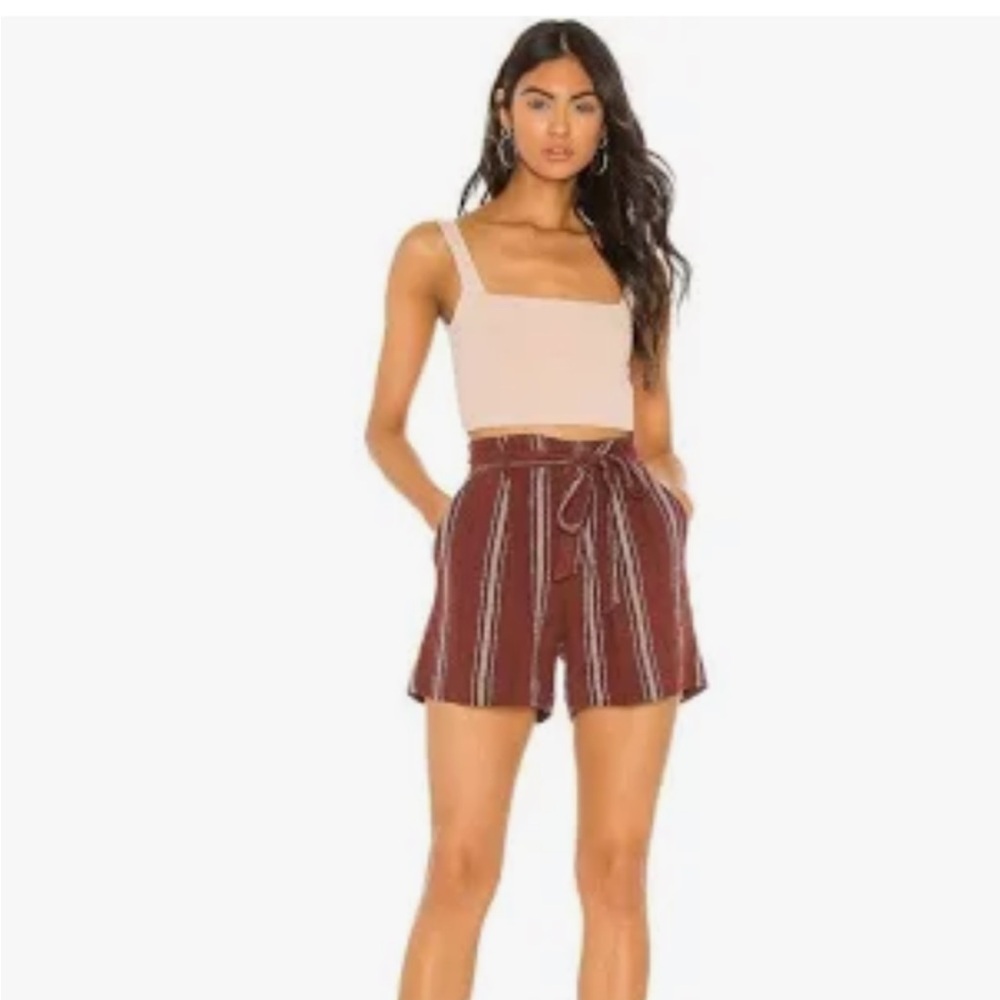 Sanctuary Linen Striped Shorts, Size 24 NWT